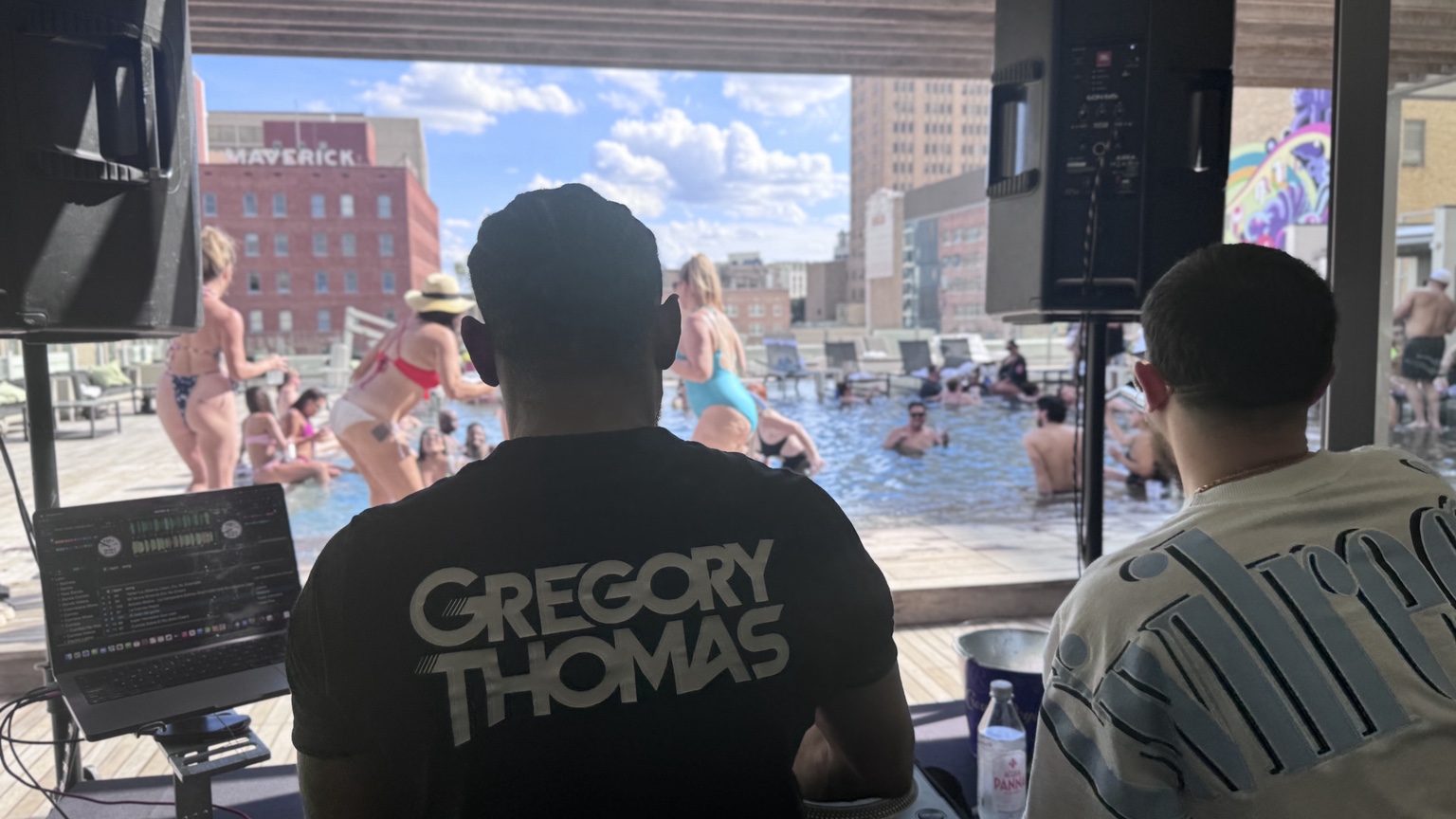 DJ Gregory Thomas live pool event